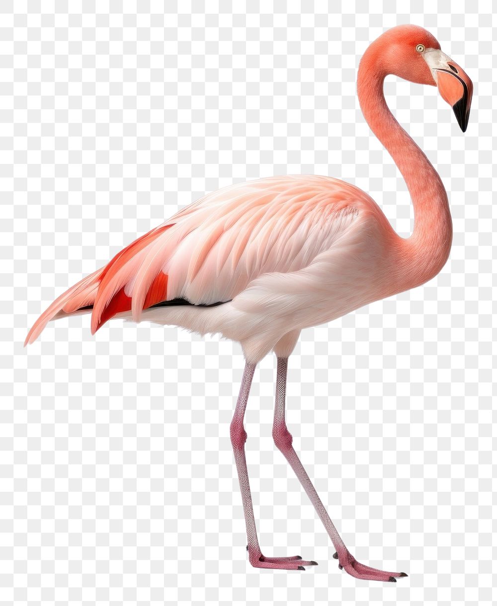 PNG Caribbean flamingo animal bird white background. AI generated Image by rawpixel.