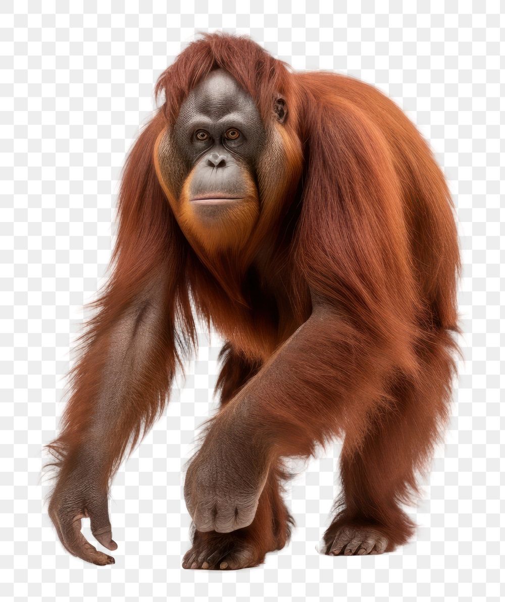 PNG Orangutan wildlife mammal animal. AI generated Image by rawpixel.