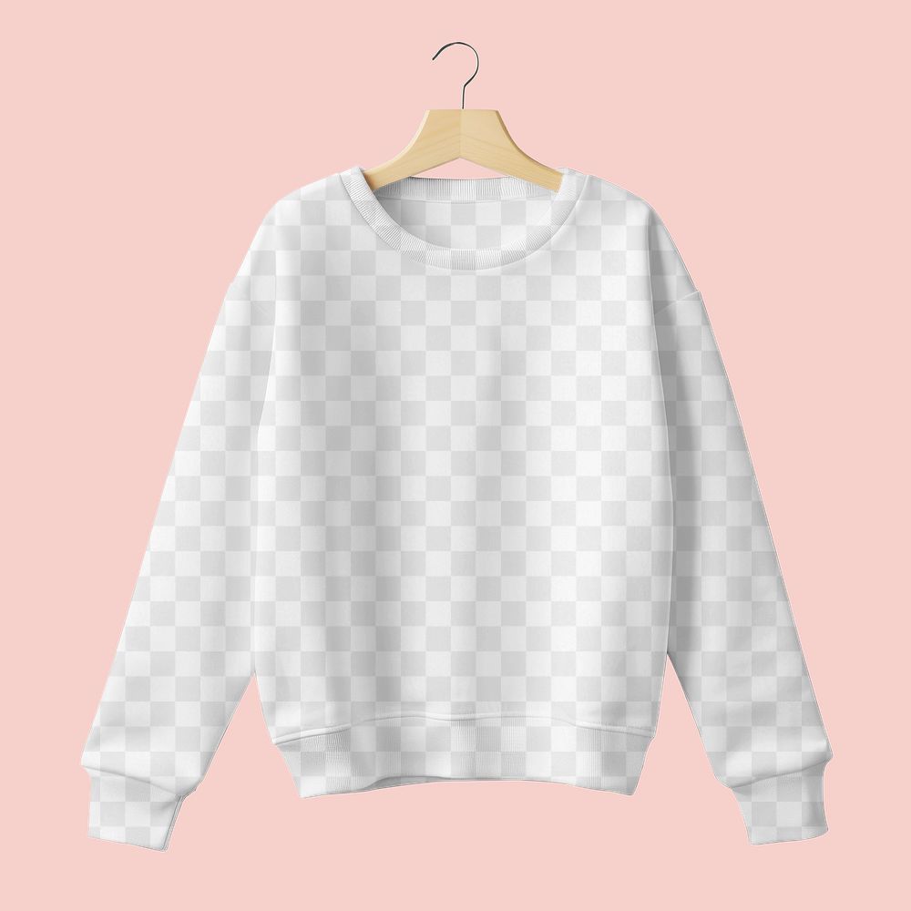 Winter sweater png, transparent mockup