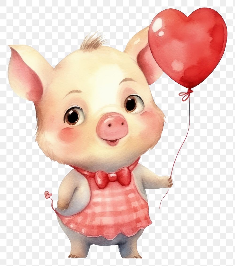 PNG Pig balloon cute representation. AI generated Image by rawpixel.