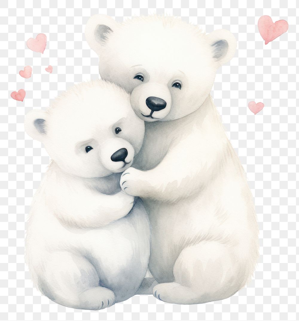 PNG Polar Bear bear mammal animal. AI generated Image by rawpixel.