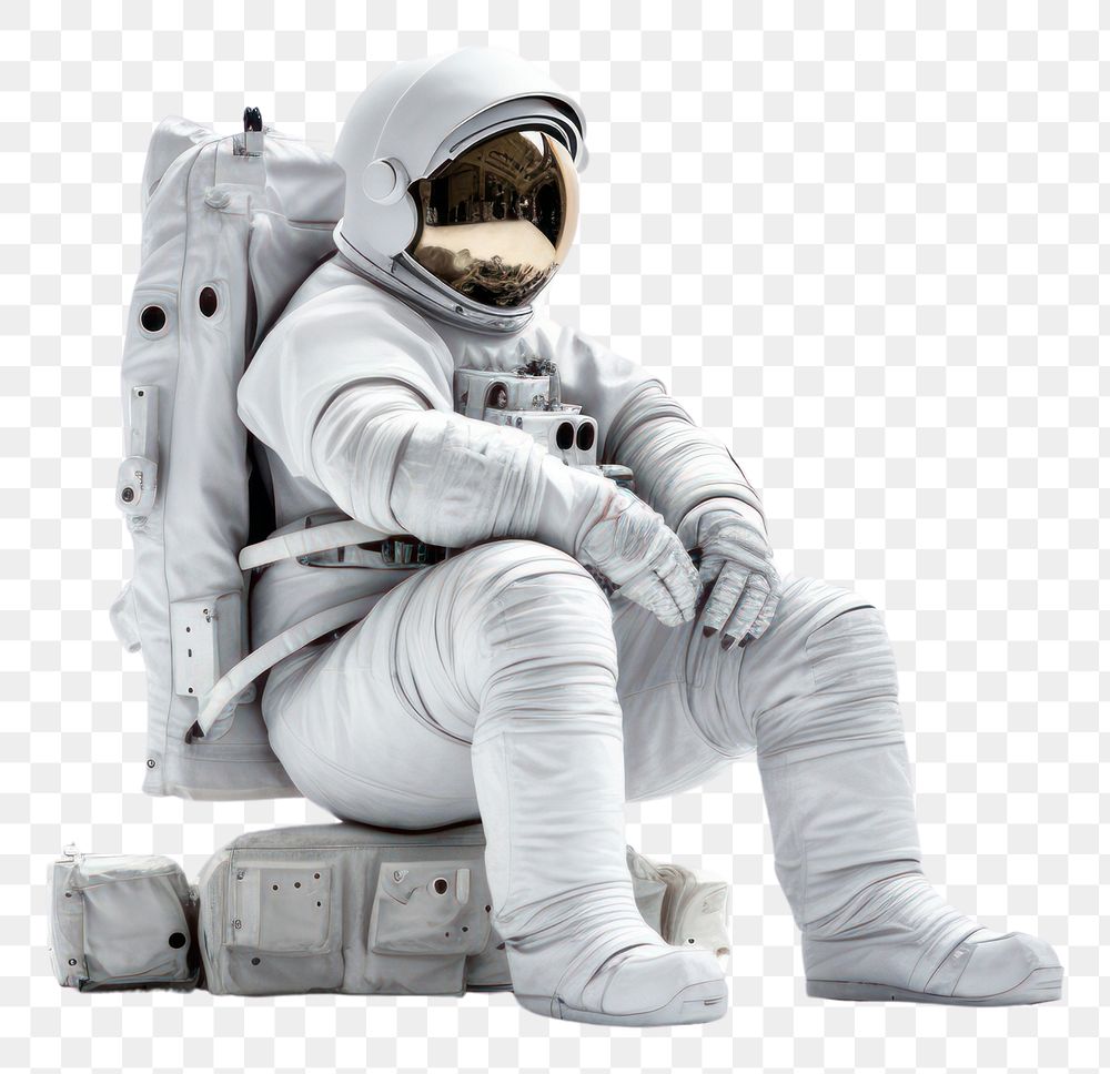 PNG Astronaut astronaut sitting helmet. 