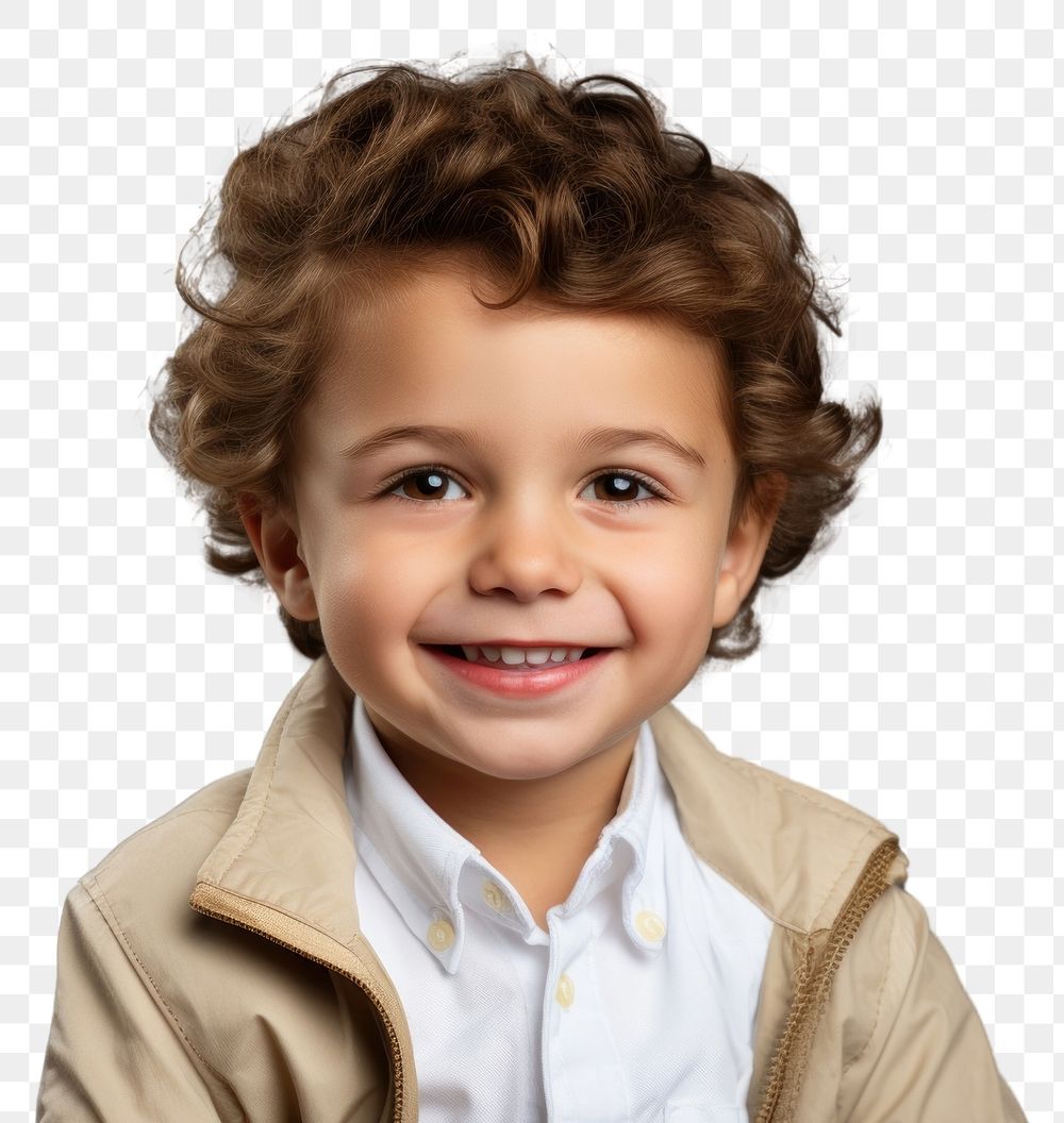 PNG  Little boy portrait smiling child. AI generated Image by rawpixel.