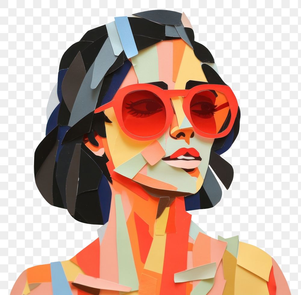 PNG Sunglasses portrait art photography. AI generated Image by rawpixel.