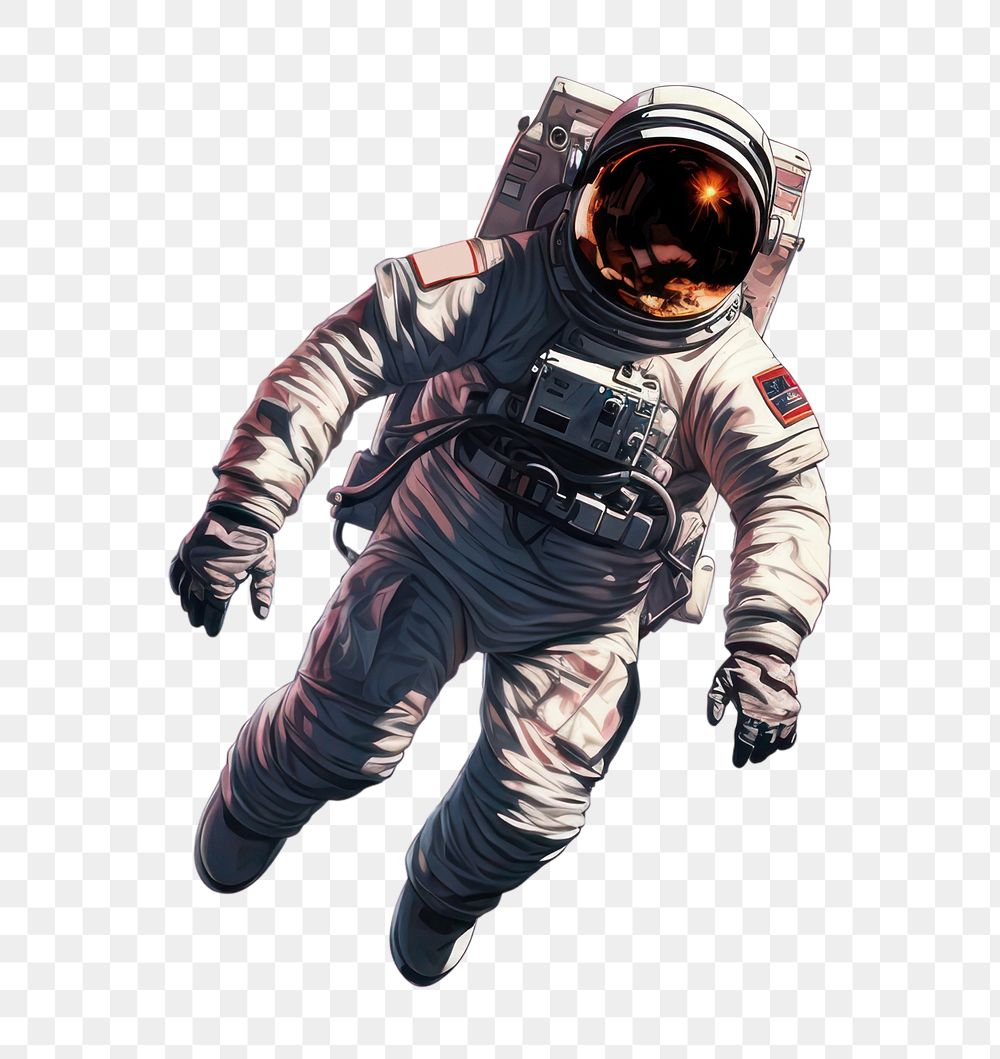 PNG Astronaut 2d sports white background snowboarding. AI generated Image by rawpixel.