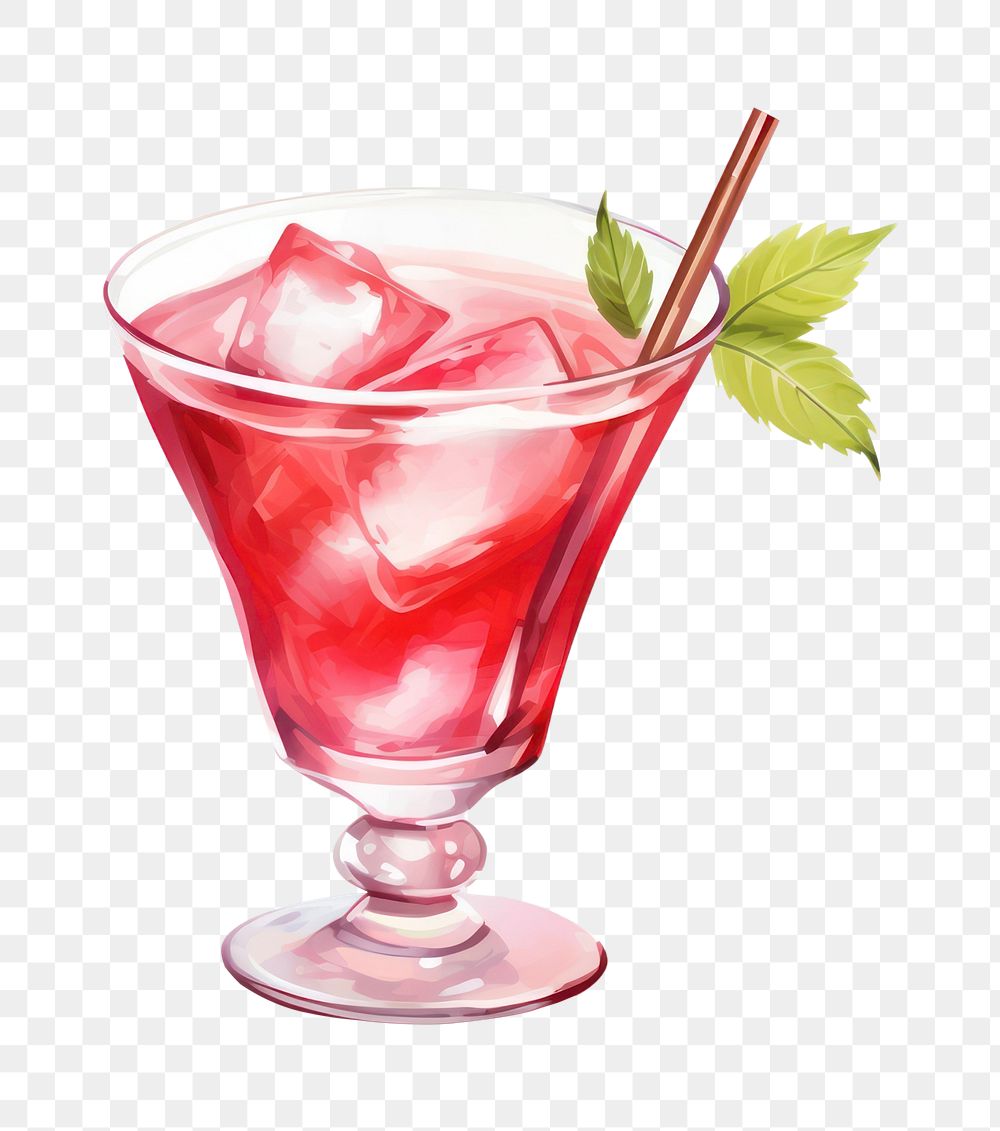 PNG Coctail glass cocktail cherry. AI generated Image by rawpixel.