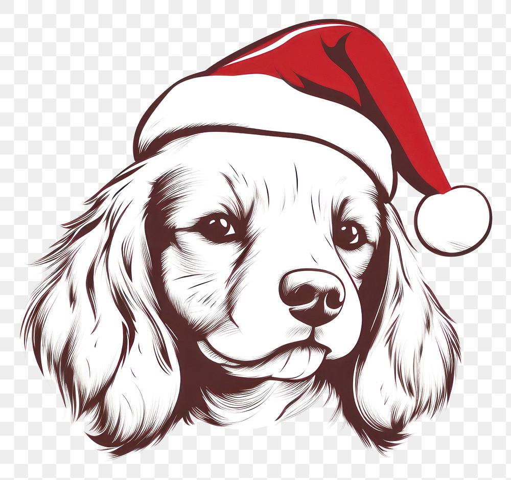 PNG Dog christmas drawing mammal animal. 