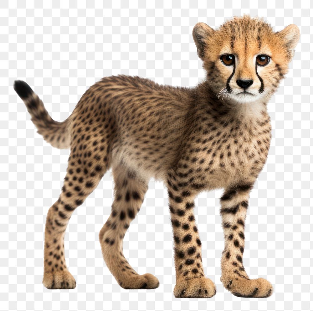 PNG Baby cheetah wildlife animal mammal. AI generated Image by rawpixel.