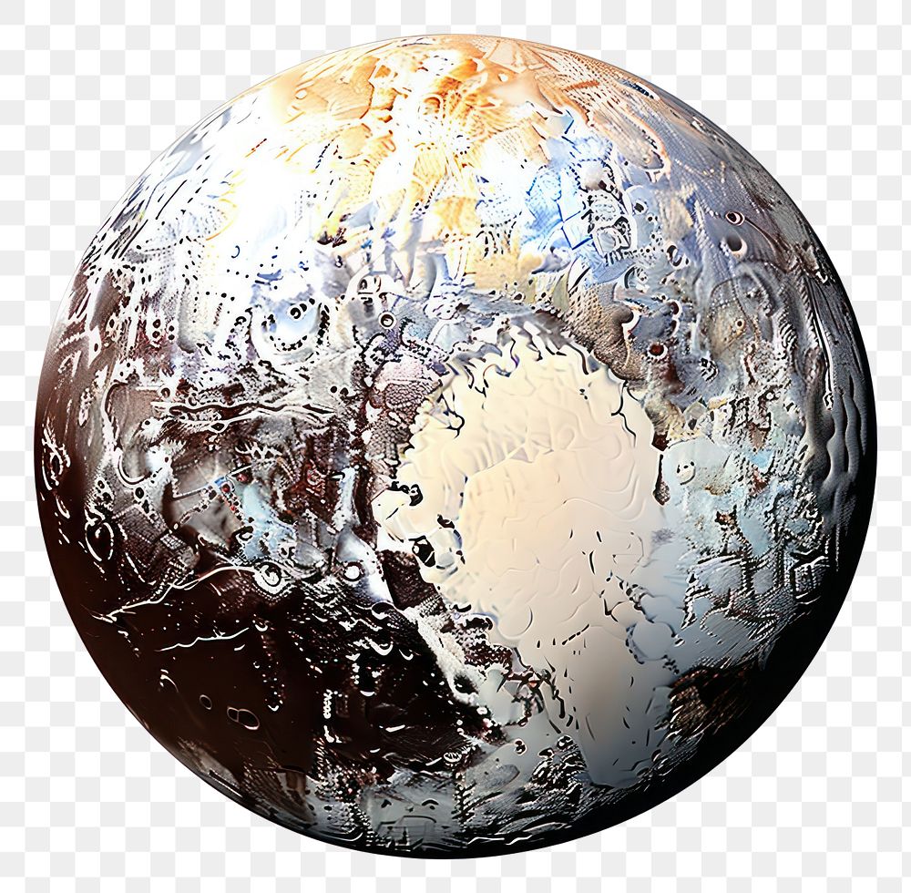 PNG Pluto sphere planet globe. AI generated Image by rawpixel.
