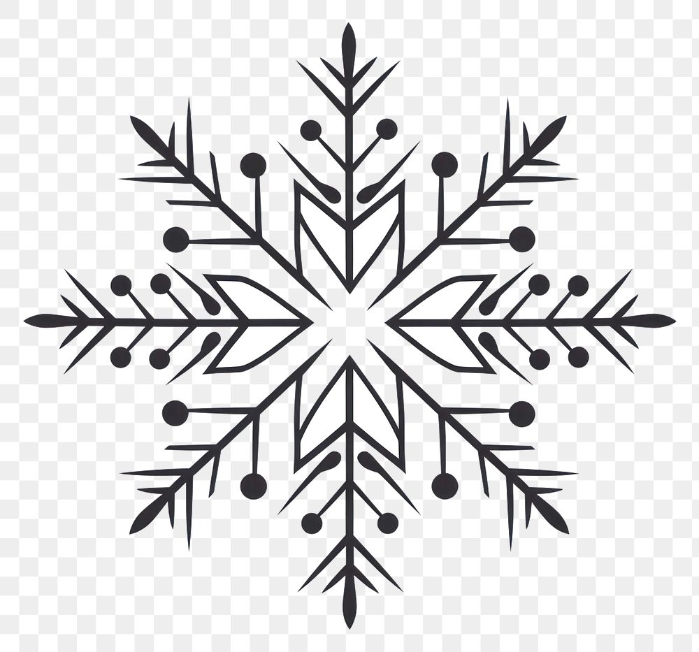 PNG Snowflake drawing white line. AI generated Image by rawpixel.