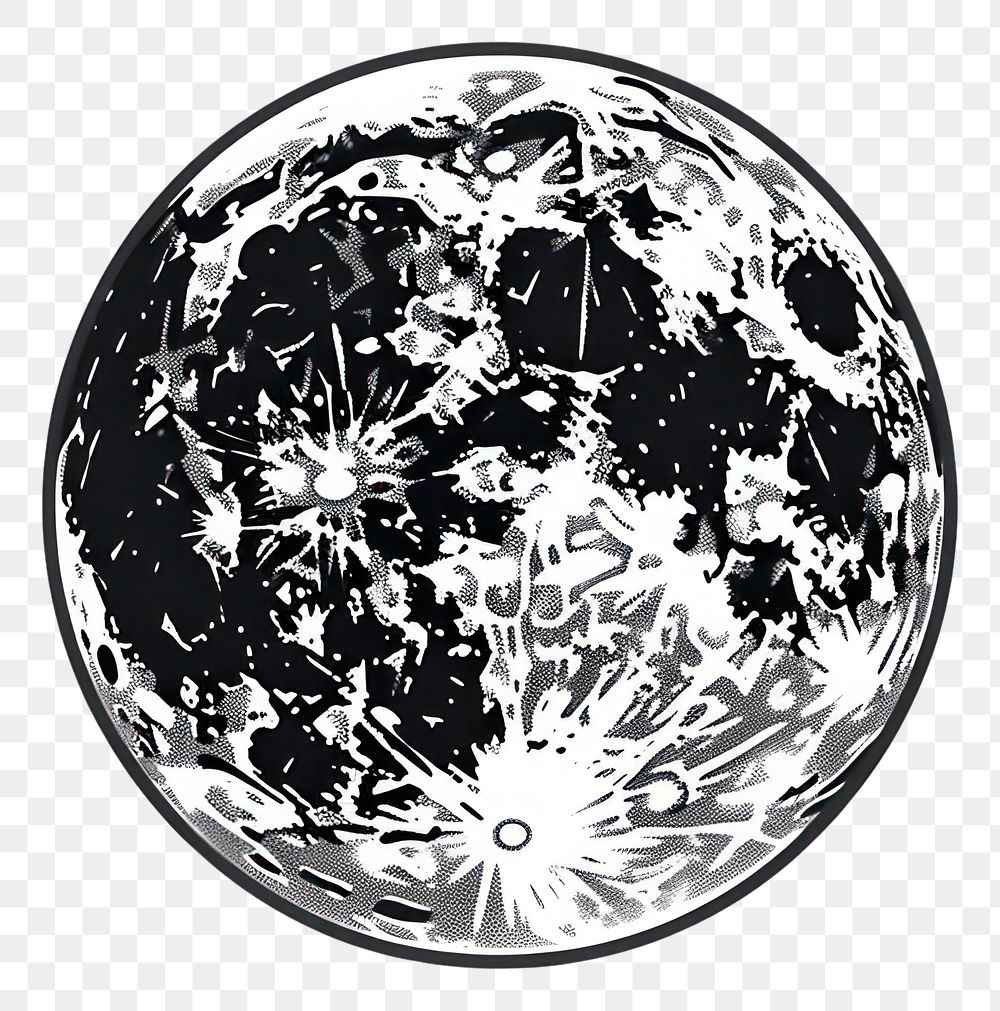 PNG Illustration sphere moon white background. AI generated Image by rawpixel.