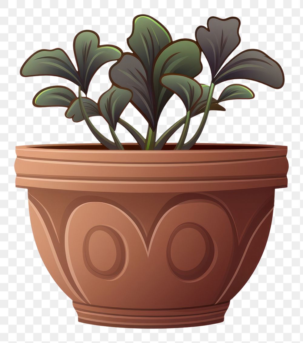 PNG Vector plant pot houseplant. 