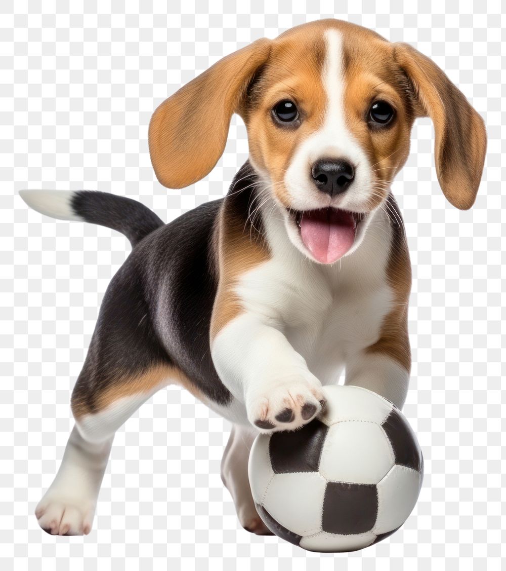 PNG Beagle puppy dog beagle ball football. 