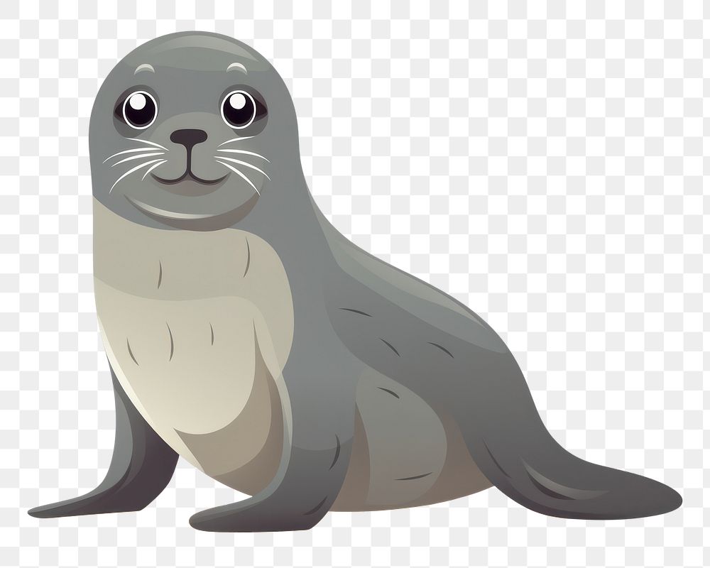 PNG Cartoon seal cartoon animal. AI generated Image by rawpixel.