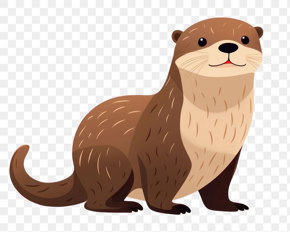 PNG Cartoon otter wildlife cartoon. 