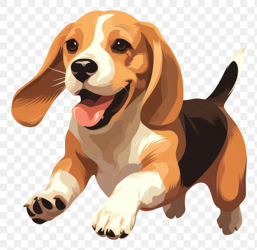 PNG Beagle animal mammal hound. AI generated Image by rawpixel.