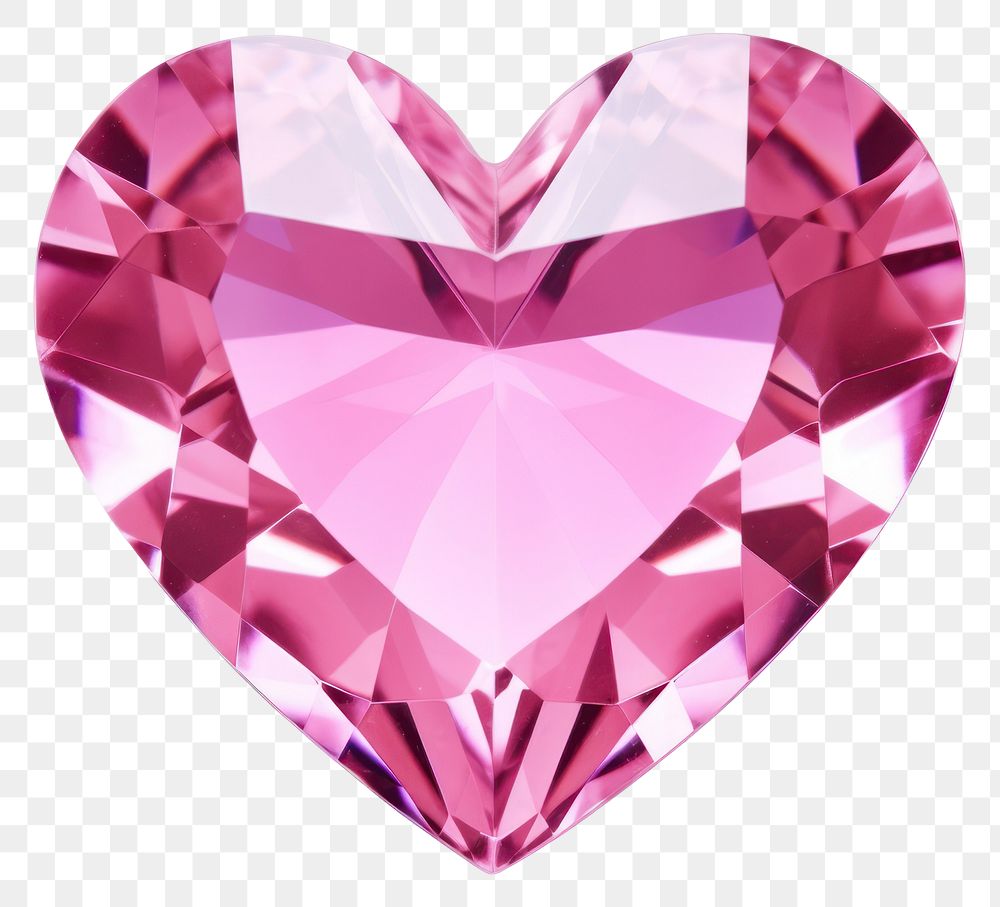 PNG Pink crystal heart gemstone jewelry diamond