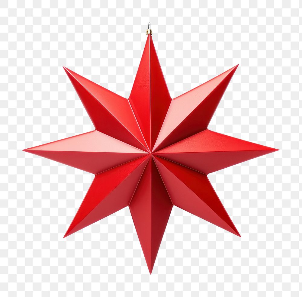 PNG Christmas decolation paper star white background. 