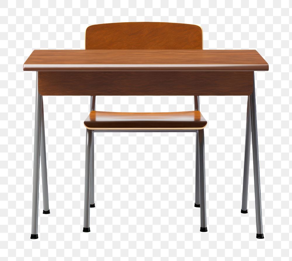 PNG Classroom desk furniture table. AI generated Image by rawpixel.