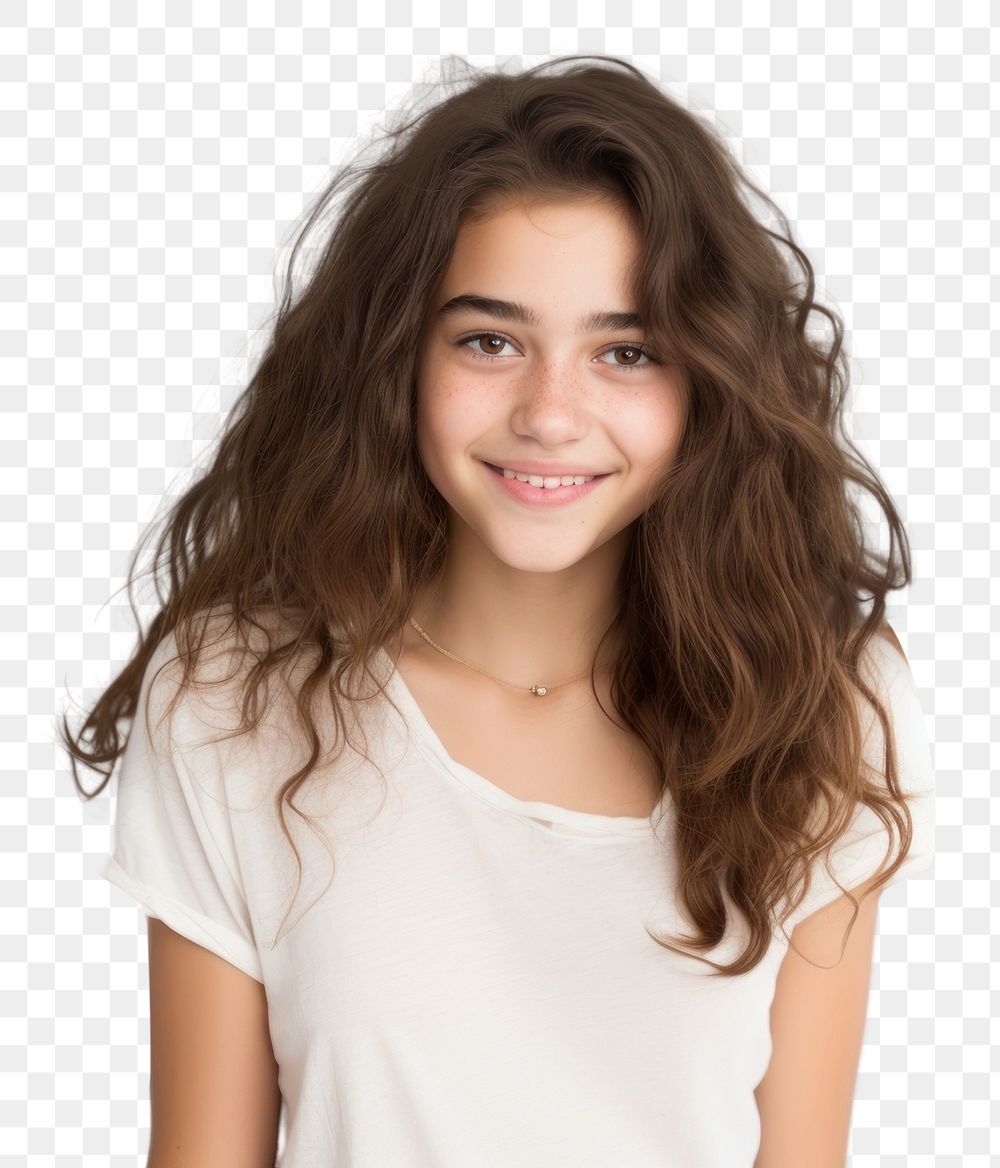 PNG Teen age girl portrait smiling smile. AI generated Image by rawpixel.