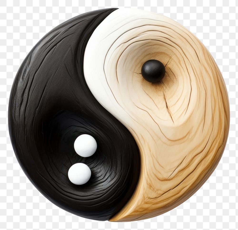 PNG Yin yang wood accessories eight-ball. 