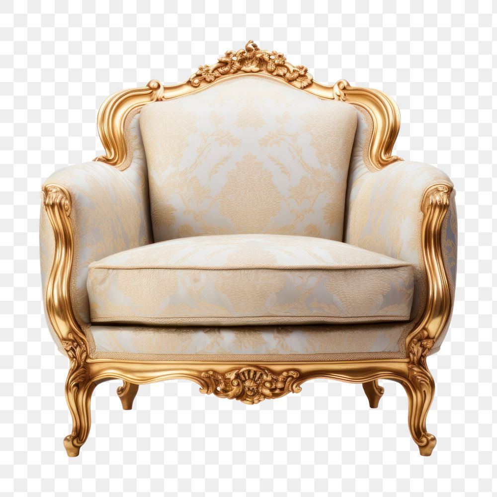 PNG Armchair furniture luxury gold
