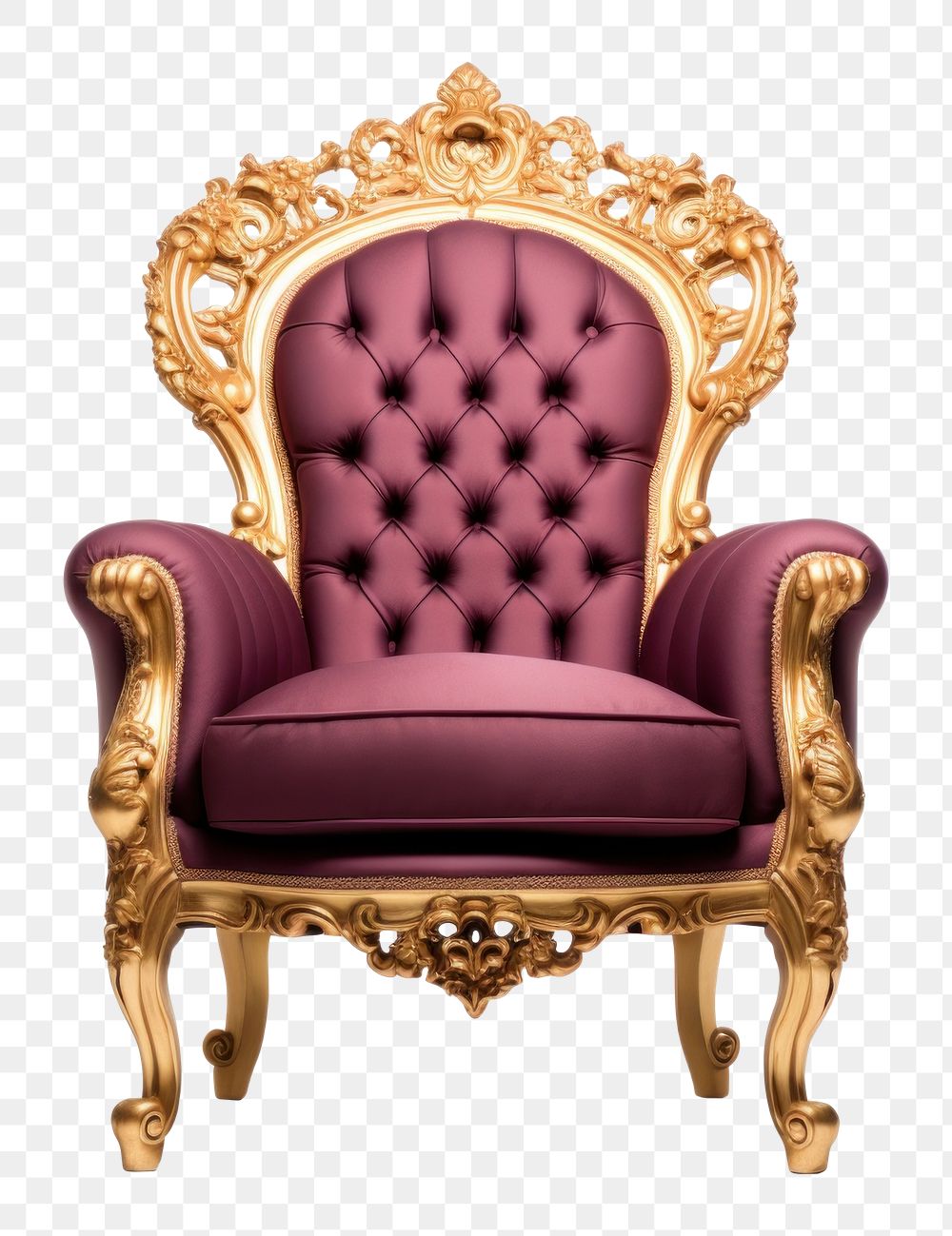 PNG Chair furniture armchair throne. AI generated Image by rawpixel.