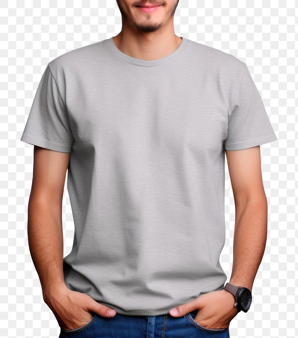 PNG T-shirt sleeve gray white background. AI generated Image by rawpixel.