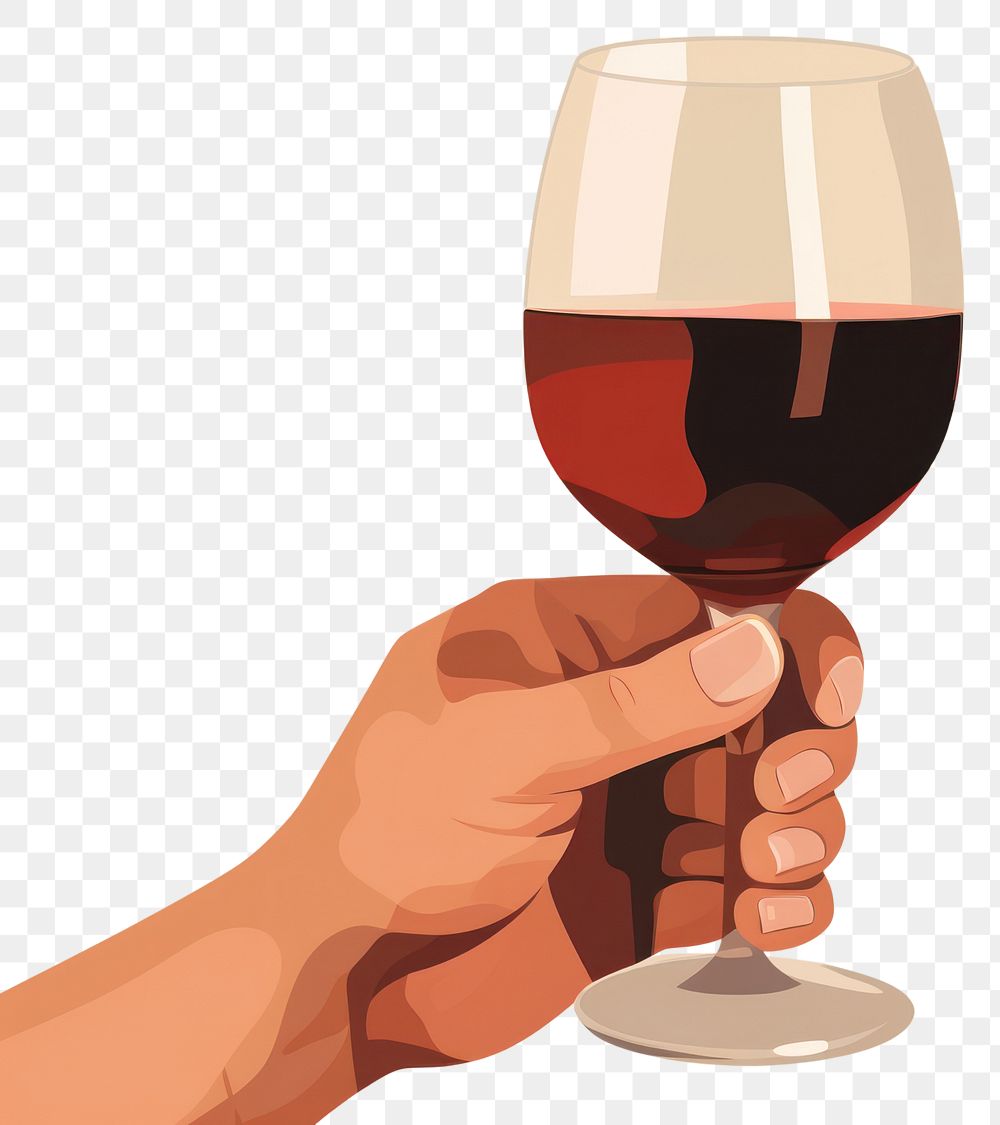 PNG Glass wine holding drink. 