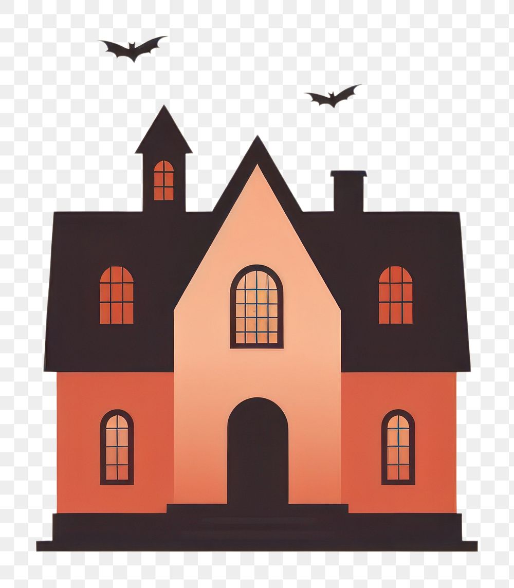 PNG Haunted house architecture building creativity. AI generated Image by rawpixel.