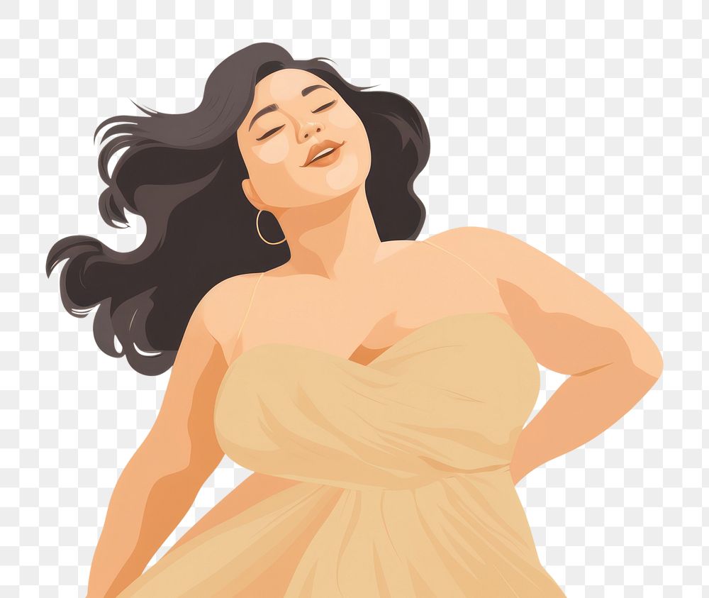 PNG Chubby asian woman drawing sketch adult. AI generated Image by rawpixel.