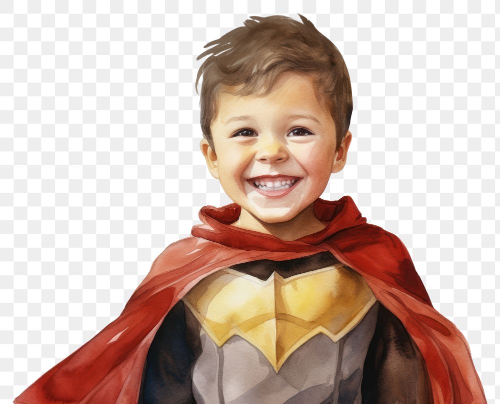 PNG Superhero costume portrait smile. 