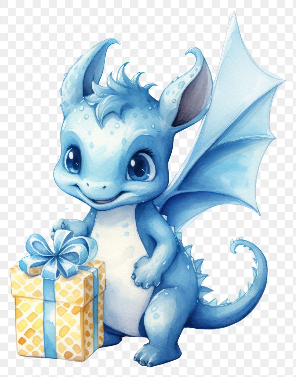 PNG Baby blue dragon animal celebration cute. AI generated Image by rawpixel.