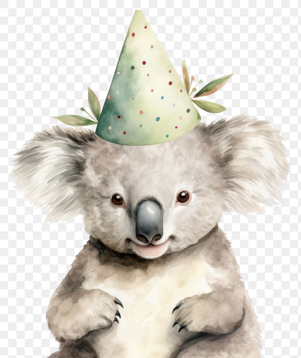 PNG Koala mammal animal hat. AI generated Image by rawpixel.