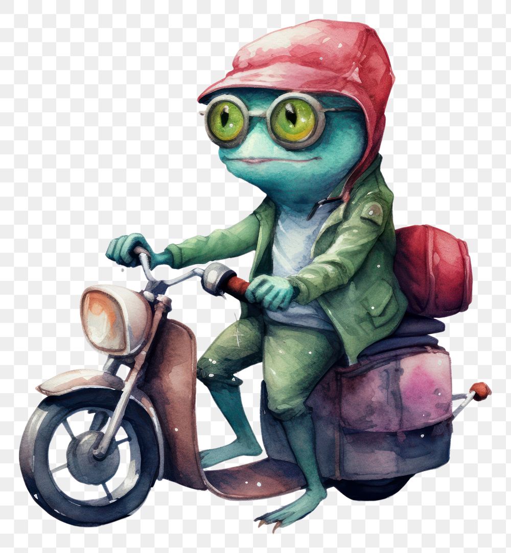 PNG Chameleon motorcycle vehicle scooter. AI generated Image by rawpixel.