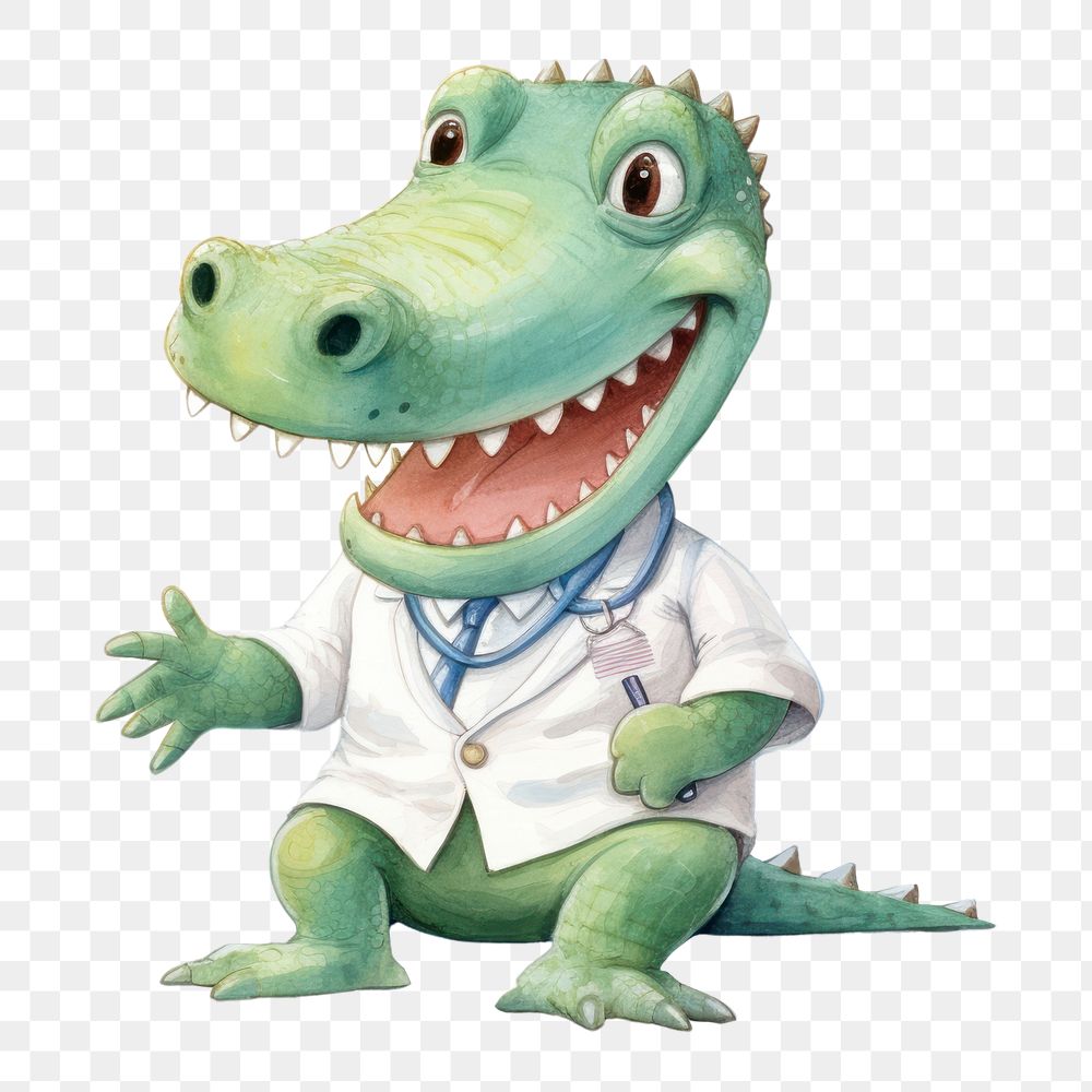 PNG Crocodile dentist animal dinosaur reptile. AI generated Image by rawpixel.