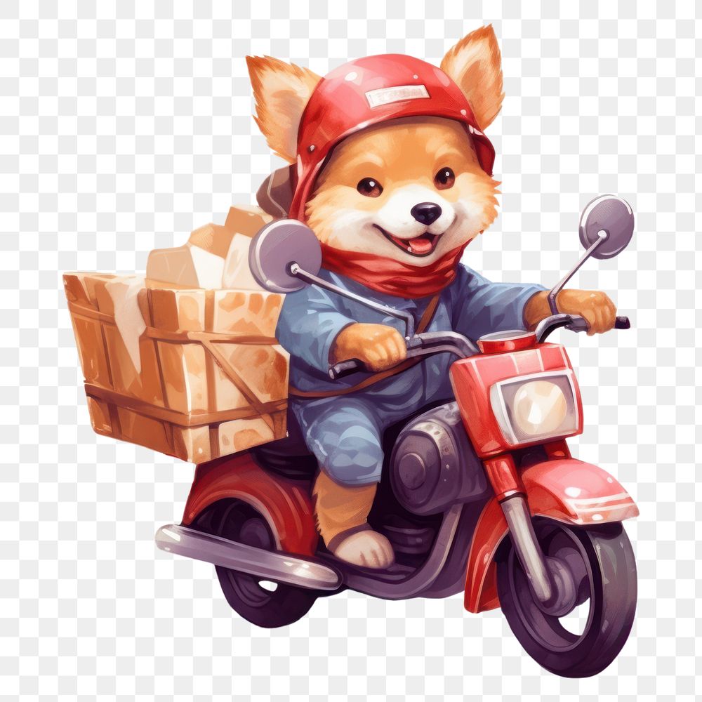 PNG Dog motorcycle vehicle cute. 