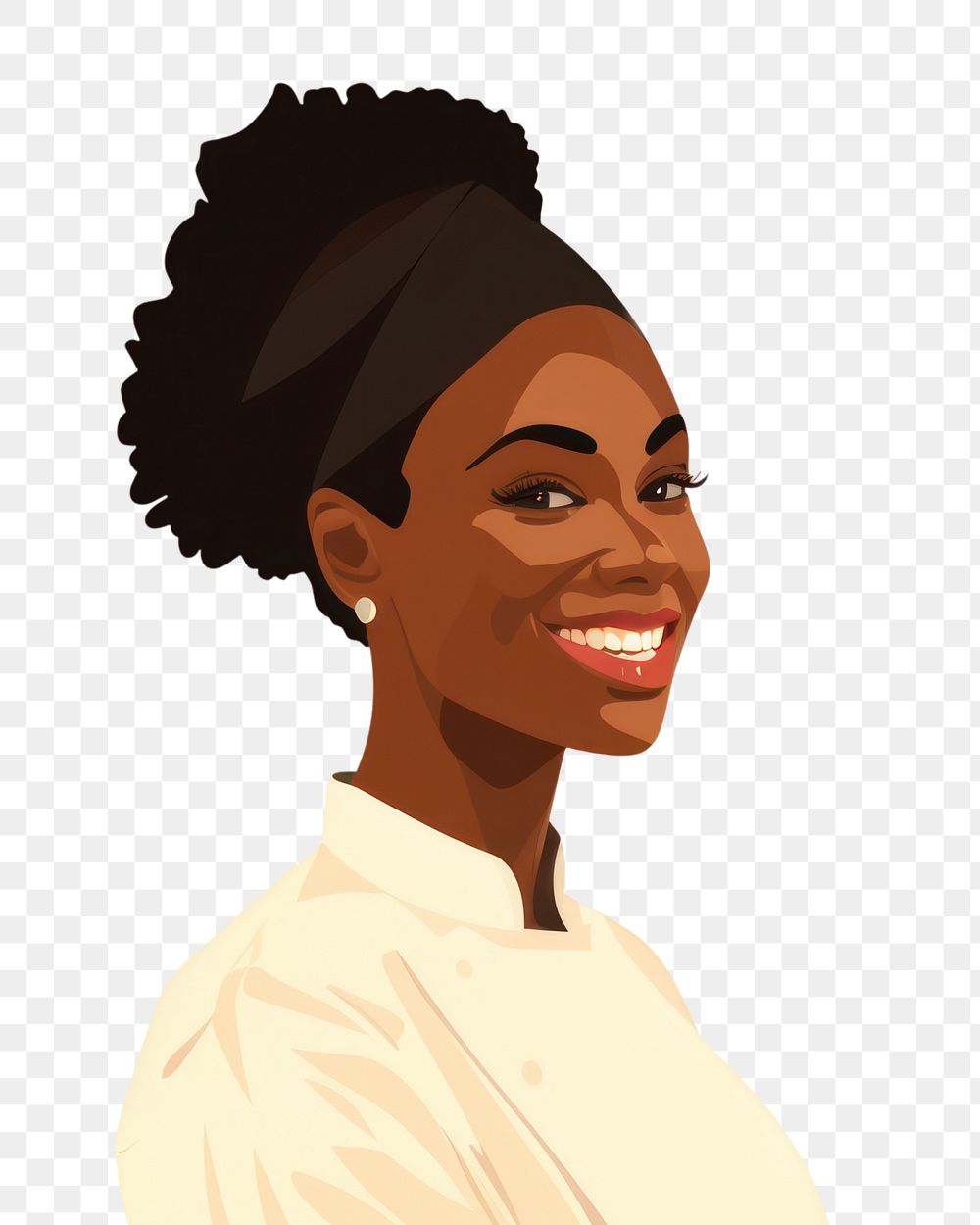 PNG Black chef woman portrait smiling adult. AI generated Image by rawpixel.