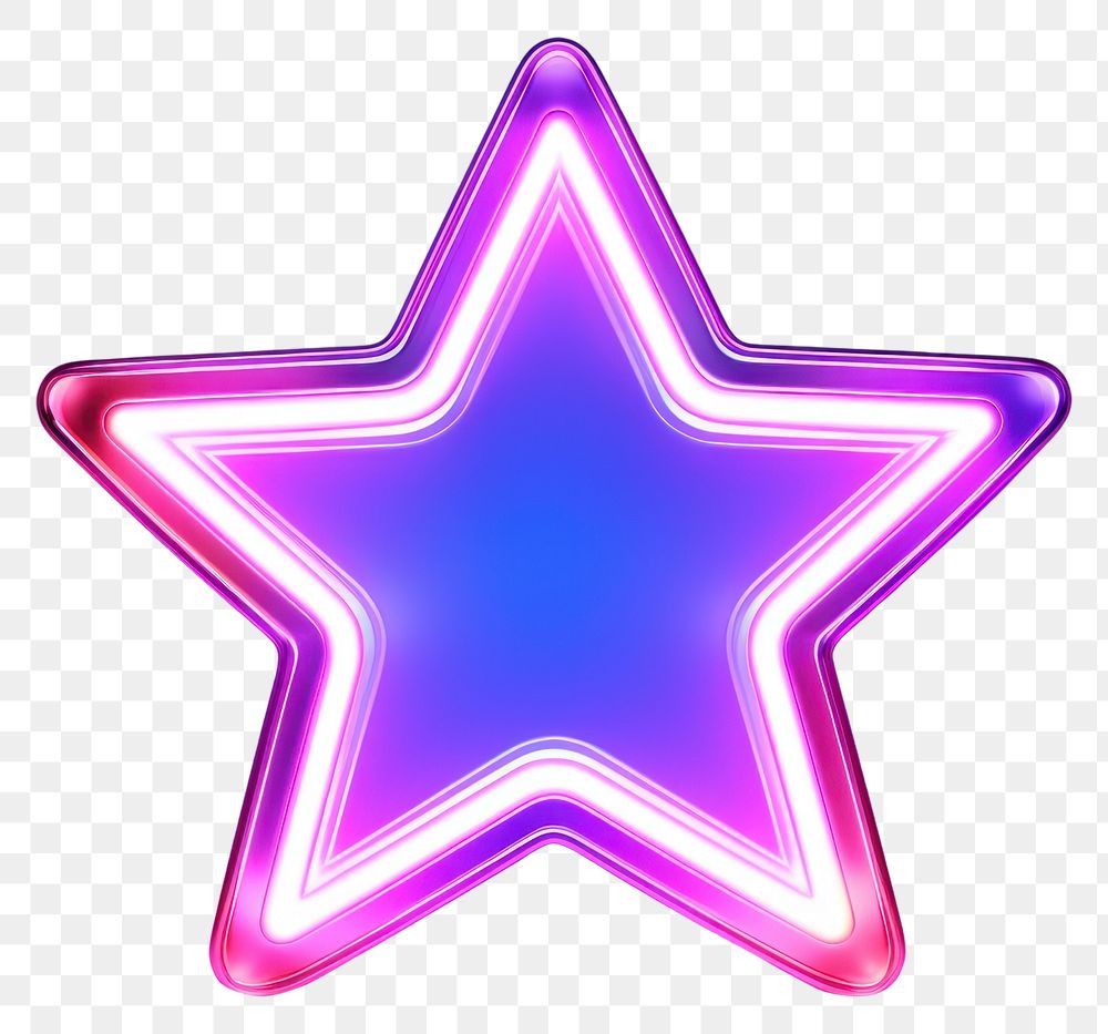 Perfect Glowing Neon White Star, Glowing, Neon, Star PNG