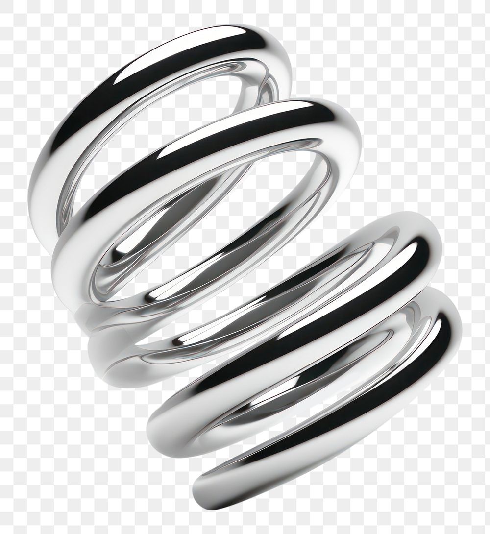 PNG Silver spiral platinum white