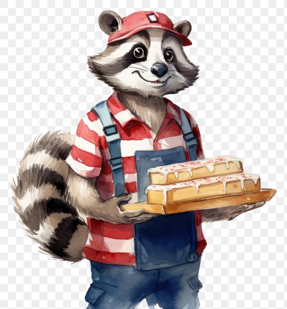 PNG Raccoon cartoon mammal person. AI generated Image by rawpixel.