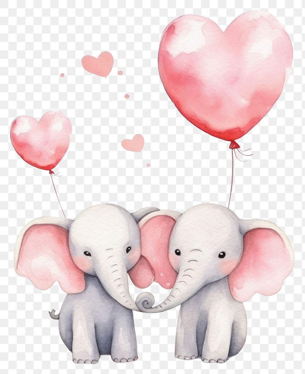 PNG Balloon mammal animal love. AI generated Image by rawpixel.