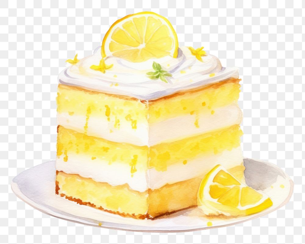 PNG Lemonade cake dessert fruit food. AI generated Image by rawpixel.