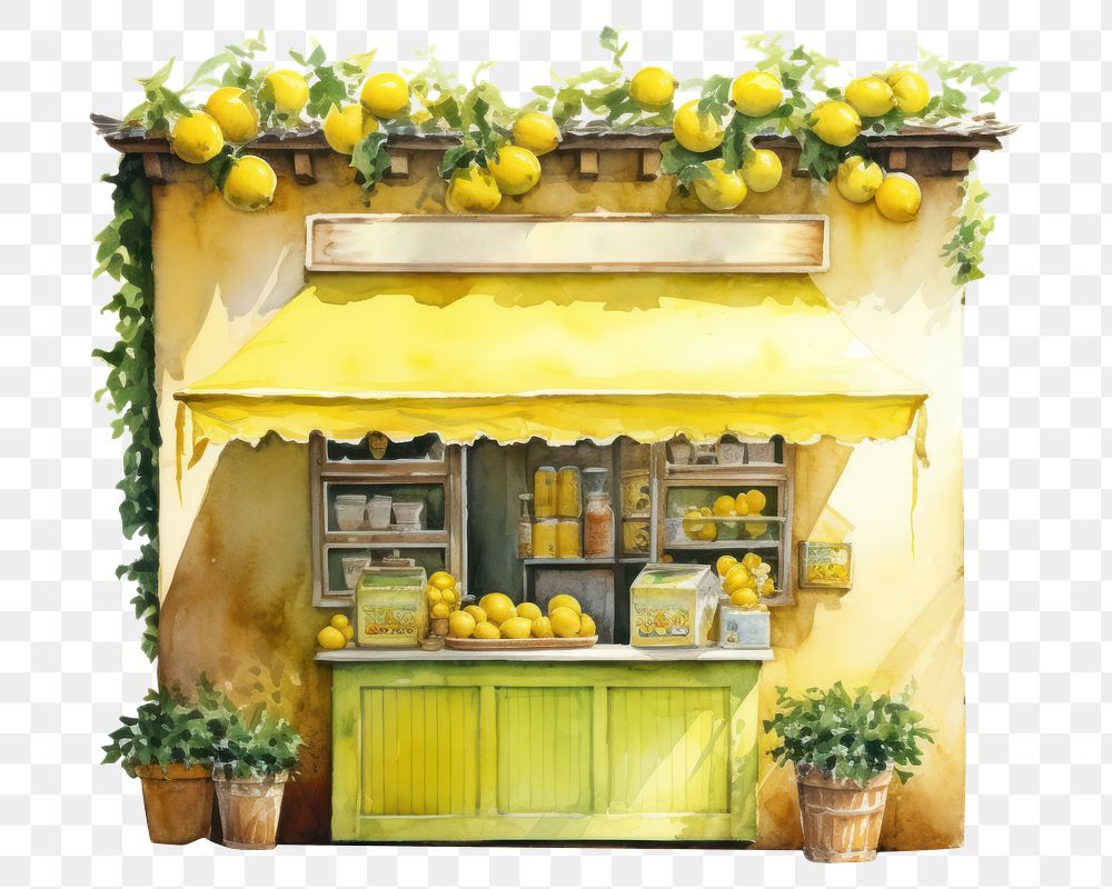 PNG Lemonade plant food shop. AI generated Image by rawpixel.