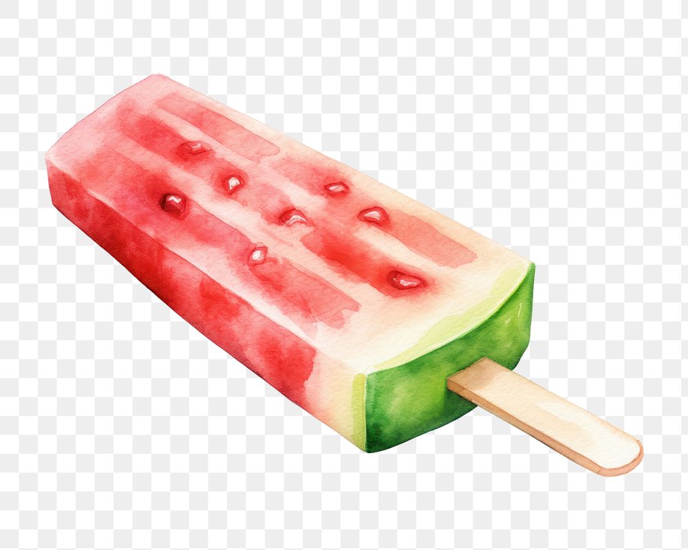 PNG Watermelon popsicle food white background freshness. AI generated Image by rawpixel.