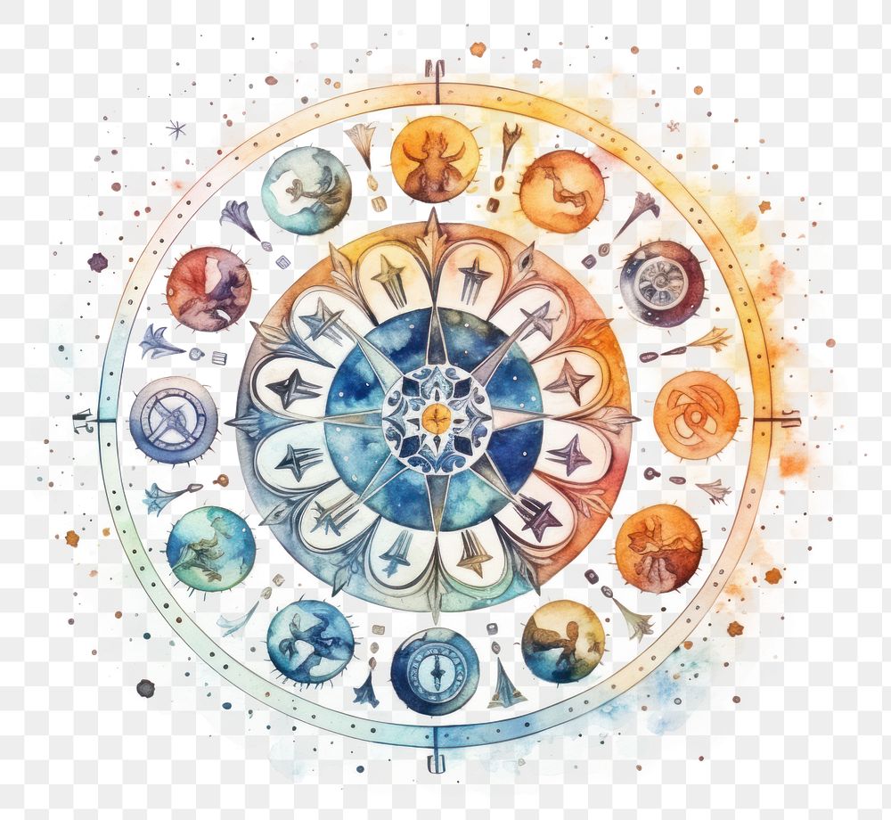 PNG Horoscope drawing art illustrated. AI generated Image by rawpixel.