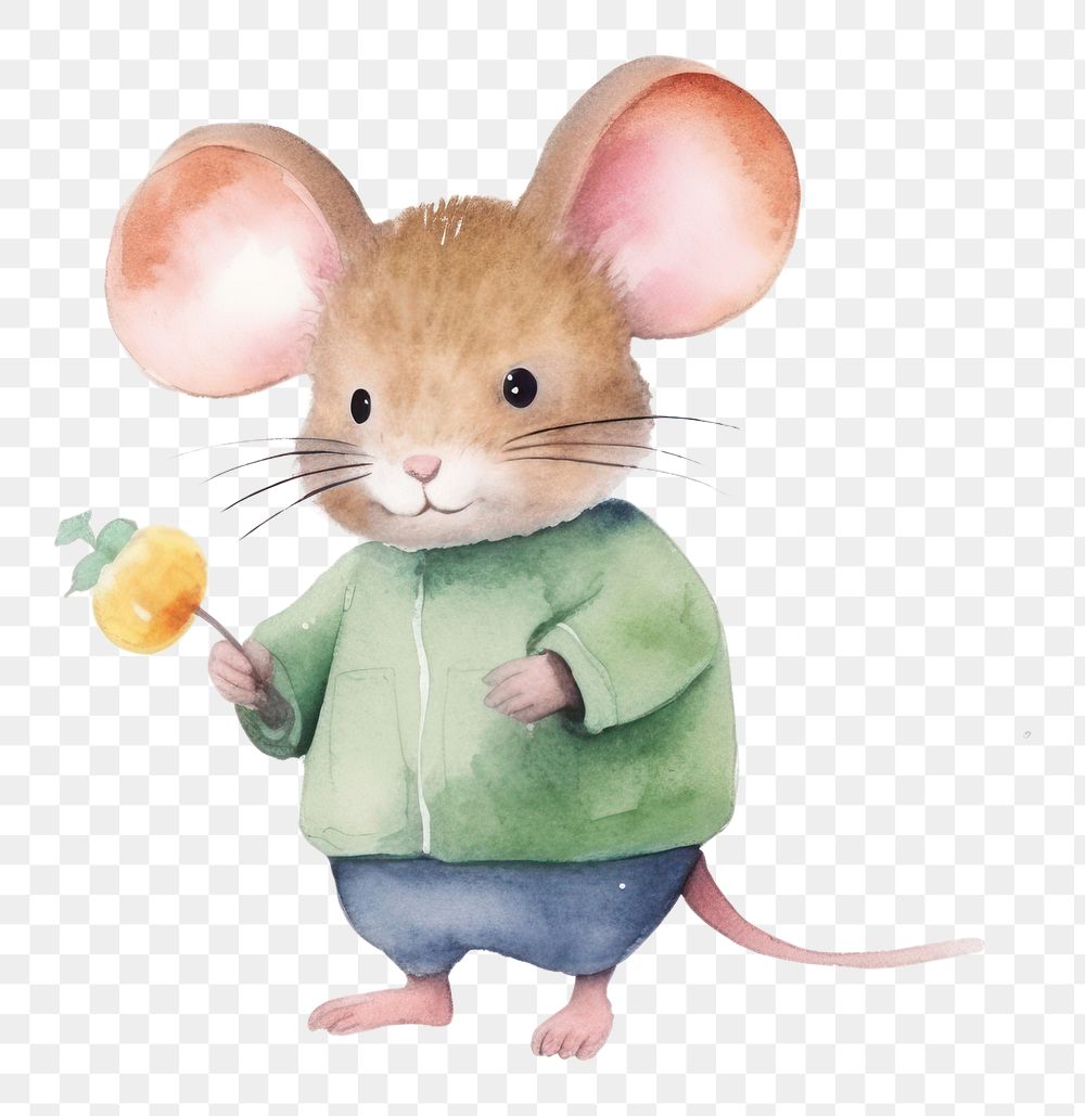 PNG Happy mice animal rat standing. 