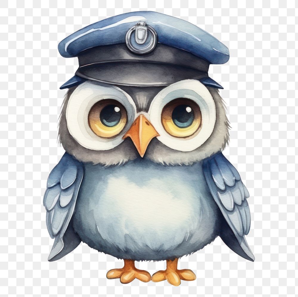 PNG Bird police cartoon beak surveillance. AI generated Image by rawpixel.