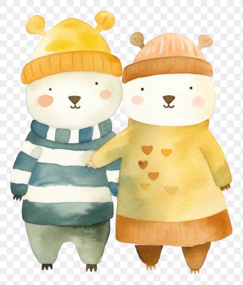 PNG Bearhugging cartoon cute toy. AI generated Image by rawpixel.