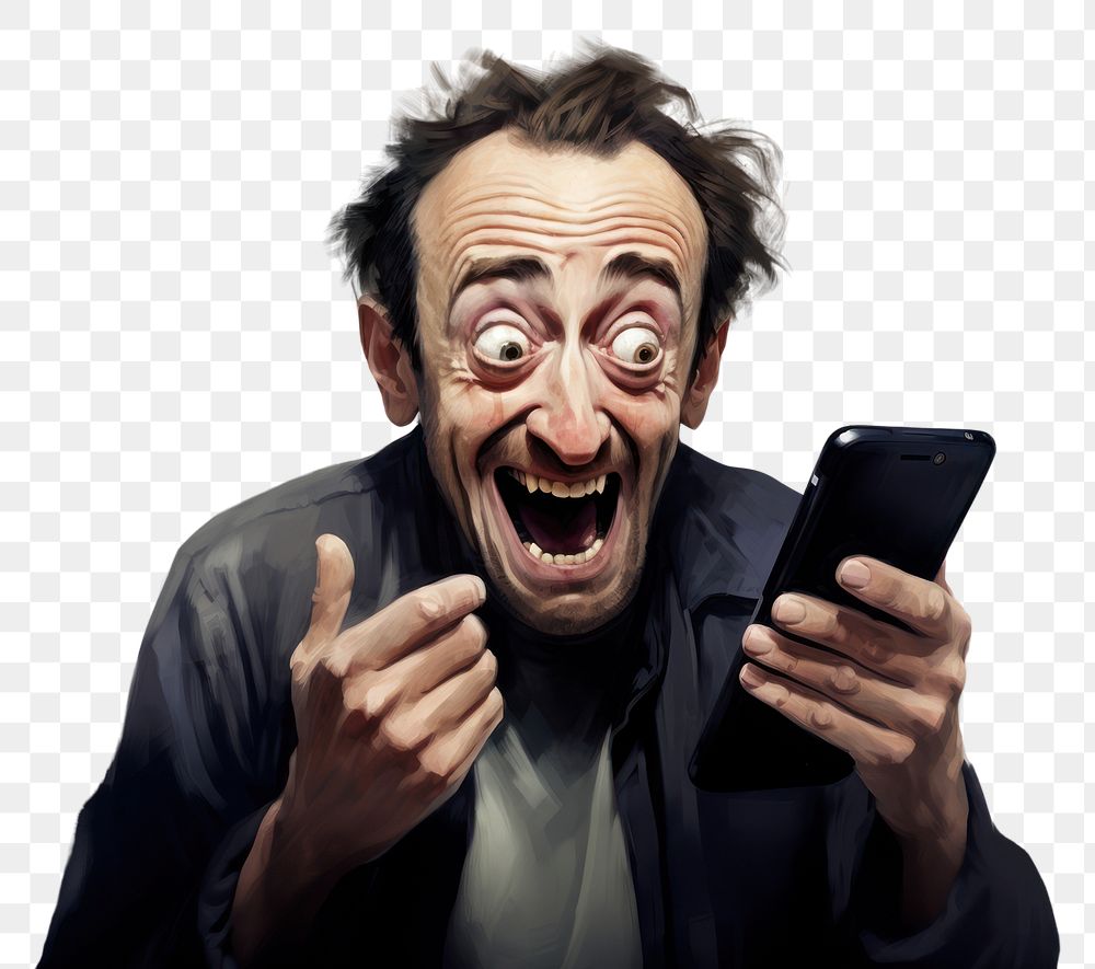 PNG Phone shouting adult male. AI generated Image by rawpixel.